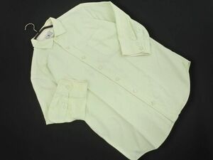 TAKEO KIKUCHI Takeo Kikuchi 7 minute sleeve shirt size2/ lime #* * edb7 men's 