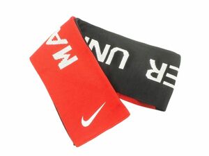 NIKE ナイキ MUFC マンチェスターユナイテッド 応援 マフラー 黒ｘ赤 ■■ ☆ edb7 メンズ