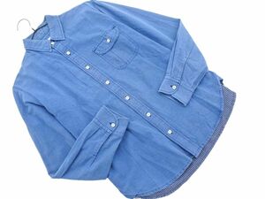 URBAN RESEARCH Urban Research тарелка окантовка переключатель рубашка size38/ синий #* * edb8 мужской 