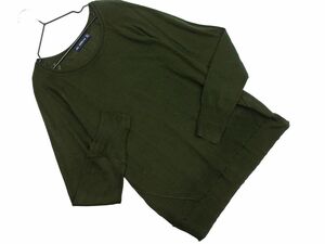 ZARA ザラ KNIT テールカット ニット セーター sizeM/カーキ ■◇ ☆ edb8 レディース