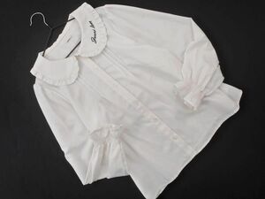  кошка pohs OK JENNI Jenni Logo оборка блуза рубашка 150cm белый #* * edb9 ребенок одежда 