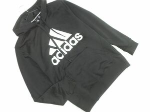 adidas アディダス ロゴプリント プルオーバー パーカー sizeS/黒 ■◇ ☆ edc3 メンズ