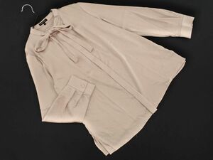 INDIVI Indivi satin bow Thai blouse shirt size36/ beige #* * edc3 lady's 