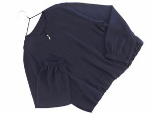 VIS screw blouson jacket sizeL/ navy blue #* * edc3 lady's 