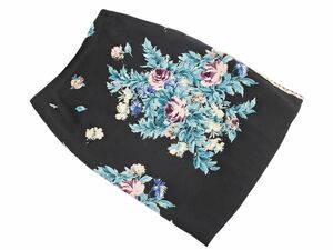 cat pohs OK SunaUna SunaUna floral print skirt size38/ black #* * edc3 lady's 