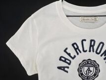 Abercrombie & Fitch アバクロンビー＆フィッチ ロゴ Tシャツ sizeM/白 ■◆ ☆ edc3 レディース_画像3