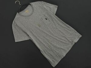 ネコポスOK POLO RALPH LAUREN ポロ ラルフローレン ロゴ カットソー sizeS/グレー ■◆ ☆ edc4 メンズ