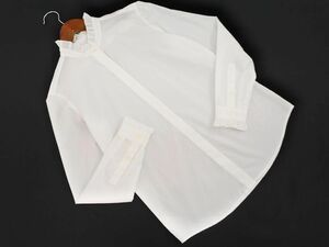 ネコポスOK Maker’s Shirt 鎌倉 フリル スタンドカラー シャツ size36/白 ■◇ ☆ edc4 レディース