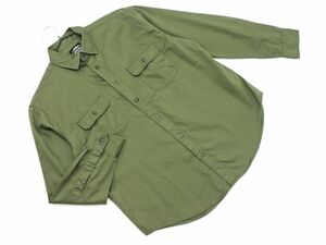 OUTDOOR PRODUCTS アウトドアプロダクツ ツイル シャツ sizeM/カーキ ■◇ ☆ edc2 メンズ