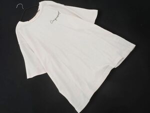 ネコポスOK w closet ダブルクローゼット プリント オーバーサイズ Tシャツ sizeF/白 ■◆ ☆ edc5 レディース