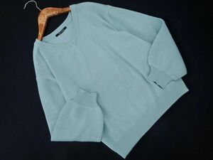 Односторонний переключение ребер V -NECK Вязаный свитер Sizem/Light Blue ■ ◇ ☆ edc5 Ladies
