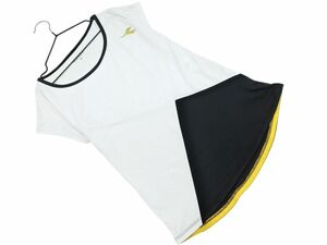 DIADORA ディアドラ スポーツウェア Tシャツ sizeS/白ｘ黒 ■◆ ☆ edc6 レディース