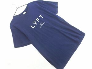 LYFT リフト プリント Tシャツ sizeM/紺 ■◆ ☆ edc5 メンズ