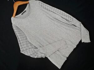 ZARA Zara объем рукав вязаный cut and sewn sizeM/ серый #* * edc6 женский 