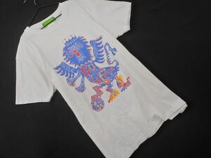 ネコポスOK BEAMS T ビームスT プリント Tシャツ sizeL/白 ■◆ ☆ edc5 レディース