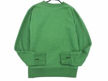 goslowcaravan ゴースローキャラバン 裏起毛 毛糸 プリント スウェット size3/緑 ◇■ ☆ edc5 メンズ_画像5