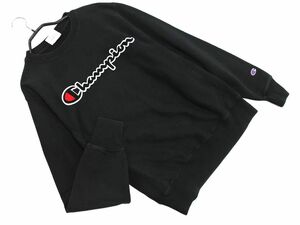 Champion チャンピオン 裏起毛 ロゴ トレーナー スウェット sizeS/黒 ◇■ ☆ edc5 メンズ