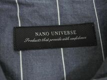 ネコポスOK nano universe ナノユニバース ハーフジップ ストライプ 半袖 プルオーバー シャツ sizeS/グレー ■◆ ☆ edc9 メンズ_画像4