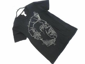 ネコポスOK DIESEL ディーゼル プリント Tシャツ sizeS/黒 ■◆ ☆ edd0 メンズ