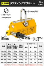 【新品】リフティングマグネット（1000kg）永久磁石 吊り下げ式 電源不要 超強力_画像5