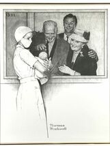 真作■版画■NORMAN ROCKWELL■『MATERNITY SCENE』■額付絵画　1ｃ_画像1