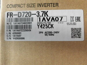 三菱電機 インバータ FREQROL FR-D720-3.7K 2024年2月28日製造 国内より落札当日発送可 未使用 新品 ６ヶ月保証