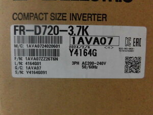 三菱電機 インバータ FREQROL FR-D720-3.7K 2024年2月6日製造 国内より落札当日発送可 未使用 新品 ６ヶ月保証