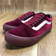 CKT-240305-6 VANS バンズ　スニーカー　キャンパス カジュアルスニーカー　ウォーキングスニーカー　ボルドー　スエード　レディース 23cm_画像2