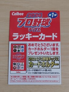 カルビー　2024　プロ野球チップス　第1段　ラッキーカード　カードホルダー