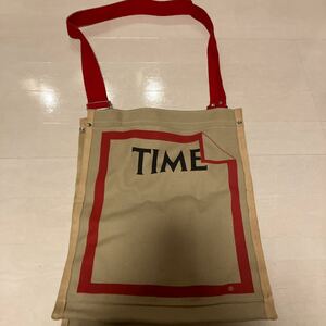 80s TIME magazine bag マガジンバッグ　dead stock デッドストック　ニュースペーパー　newspaper