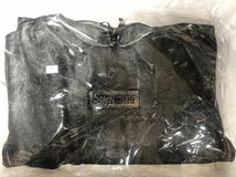 XL 黒 新品未使用 国内正規 Supreme x MM6 Maison Margiela Foil Box Logo Hooded Sweatshirt シュプリーム マルジェラ ボックス パーカー_画像3