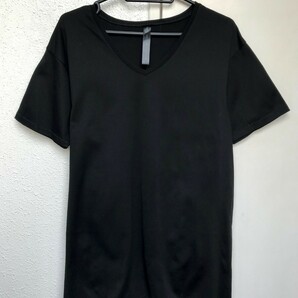 美品☆wjk☆ダブルジェーケー☆ハイスペック Vネック カットソー/半袖 シャツ/7850 lj99n/size:M/定価:12,100円/ブラック/メンズの画像1