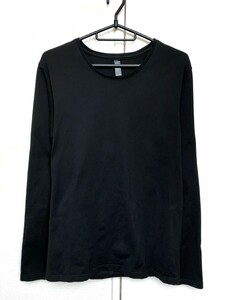 wjk☆ダブルジェーケー☆ クルーネック ロング カットソー/長袖 シャツ/ロンT/7905 lj83p/size:M/定価:11,000円/ブラック/メンズ