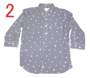 uniform experiment 11SS STAR CHECK 7分丈 SHIRT 2 ブラック Used 中古 ユニフォームエクスペリメント シャツ 星 チェック UE 112111