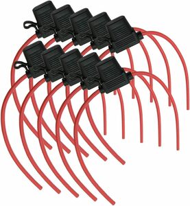 10 AT-7012S 銅とＰＶＣ 14awg 平型 ヒューズホルダー 14AWG 10個 台湾製 fuseholder インライ