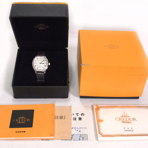 1990年頃 ビンテージ セイコー■クレドール ダイヤベゼル 手巻■4S79 メンズ＆レディース 腕時計の画像4