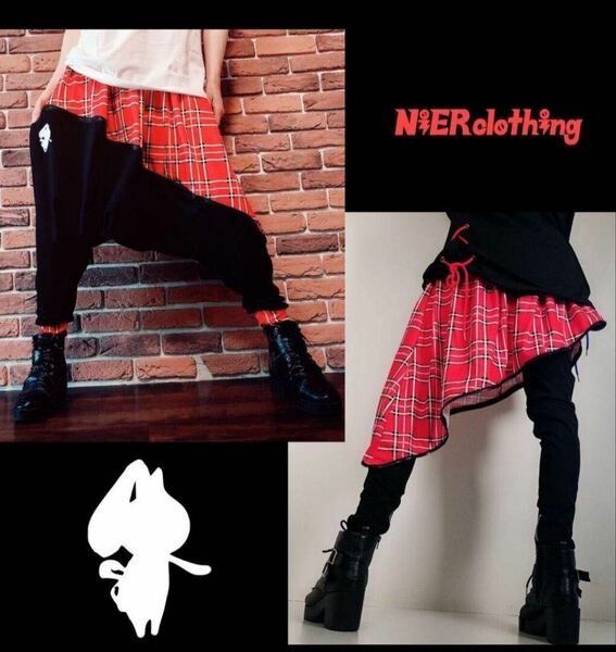 NieR サルエルパンツ 2WAY PANTSニーア SARROUEL 切替ASYMMETRY 