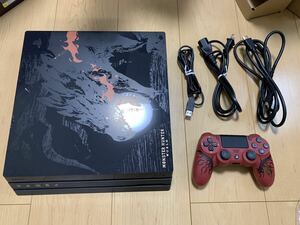 中古 PS4 Pro モンスターハンターワールド 限定版 1TB ゲーム機本体 SONY 初期化/動作確認済 プレステ4