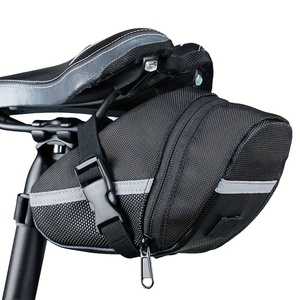  saddle-bag black bicycle road bike bag easy installation 3 point fixation high capacity light weight small articles storage reflection attaching bike seat bag t225