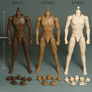 アクションフィギュア 1/6スケール ボディ 汎用 白人 ホワイト 男性 素体 重量感 おもちゃ 交換 可動式 デッサンドール バービー人形 t70の画像7