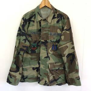 U S ARMY ミリタリージャケット M-S ウッドランドカモ 迷彩 jungle fatigue bdu USAF 01s ビンテージ　米軍実物