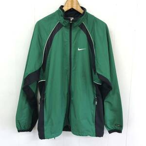 90s NIKE ナイロンジャケット　L グリーン　ナイキ　old ビンテージ　ウィンドブレーカー ジャージ 