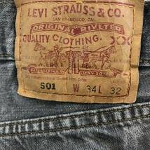 90s levi's 501 ブラック　先染め　w34 リーバイス デニムパンツ ジーンズ グレー　ワイド　バギー　ストレート_画像8