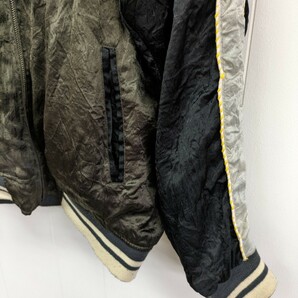 KRIFF MAYER スーベニアジャケット リバーシブル ブラック Lサイズ クリフメイヤー ブルゾン 刺繍 スカジャンの画像3