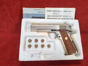 鈴木製作所 発火型モデルガン コルトガバメント M1911 ニッケルフィニッシュ