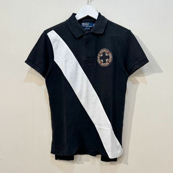 POLO Ralph Lauren Custom Fit Polo Shirt Life Guard ポロ ラルフローレン ライフガード ポロシャツ 半袖 T シャツ Tee ワッペン 加工 M