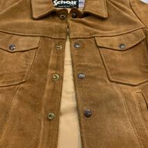 schott 3rd Type Suede Tracker Jacket 350SP ショット サードタイプ スエード スウェード トラッカー ジャケット 34_画像5