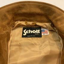 schott 3rd Type Suede Tracker Jacket 350SP ショット サードタイプ スエード スウェード トラッカー ジャケット 34_画像3