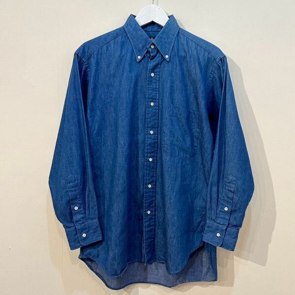 GITMAN BROS Indigo BD Shirt ギットマン ブラザーズ インディゴ ボタンダウン 長袖 シャツ 15 デニム シャンブレー 