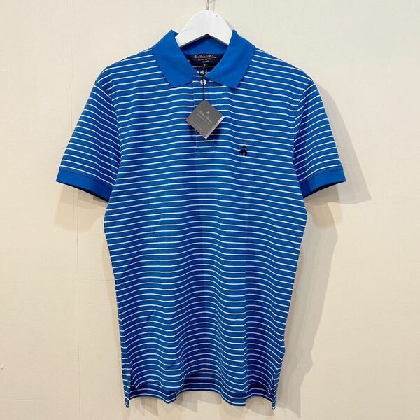 新品 未使用品 BROOKS BROTHERS スーピマ コットン Slim Fit Polo Shirt ブルックスブラザーズ ポロ シャツ 半袖 Tシャツ ボーダー Tee M